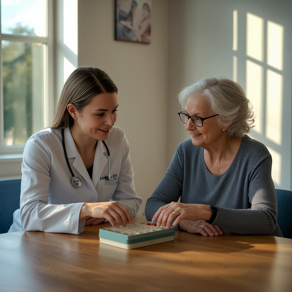 MFA berät Patientin in deutscher Arztpraxis